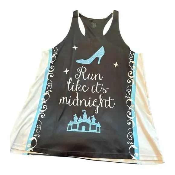 Athletic Tank - Cinderella Run Like It’s Midnight  - XL - Like New - Picture 2 of 8
